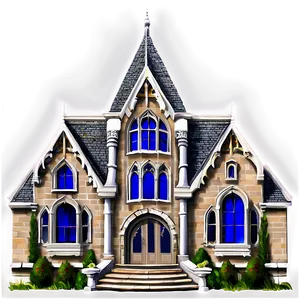 Gothic Mansion Detail PNG Vdn98