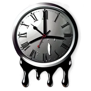 Gothic Melting Clock Design Png Gmf PNG image