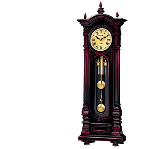 Gothic Pendulum Clock PNG Rat3 PNG