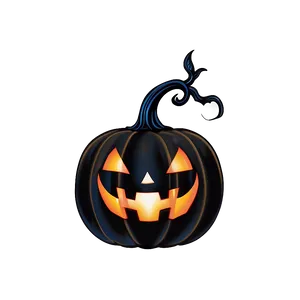 Gothic Pumpkin Silhouette PNG 06292024 PNG