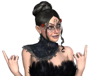 Gothic Queen Digital Art