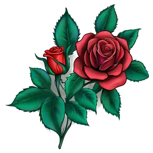 Gothic Rose Clipart PNG 06272024