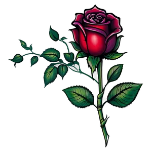 Gothic Rose Tattoo Idea PNG Axr43 PNG