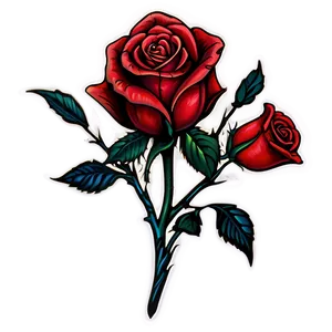 Gothic Roses Tattoo PNG 74