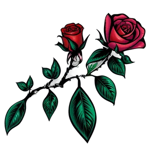 Gothic Roses Tattoo Png 90 PNG image
