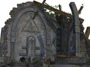 Gothic Ruins Night Scene