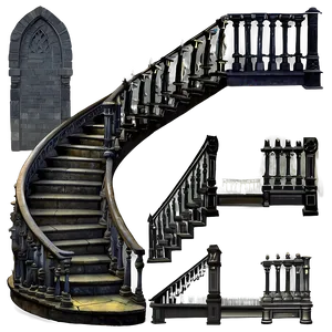 Gothic Staircase Png Dnm44 PNG image