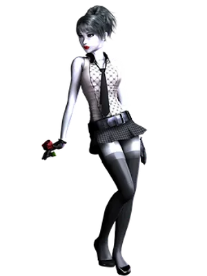 Gothic Style Animated Girl
