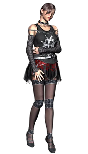 Gothic_ Style_ Animated_ Girl
