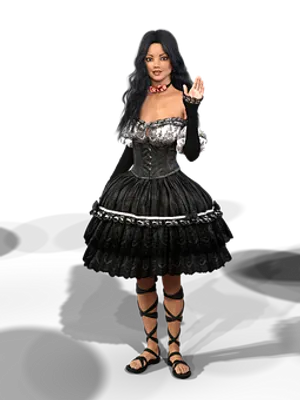 Gothic Style Animated Woman