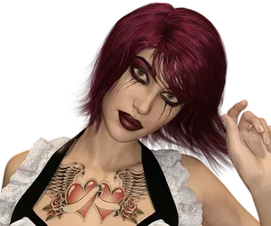 Gothic Style Animated Woman