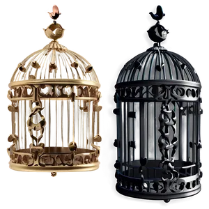 Gothic Style Birdcage PNG 05252024