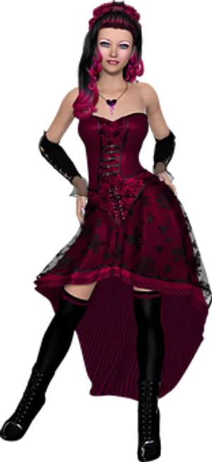 Gothic Style Fantasy Woman