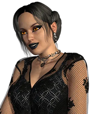 Gothic_ Style_ Female_ Character