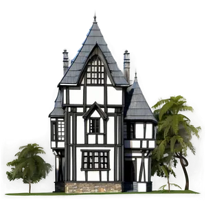 Gothic Style Manor PNG 60