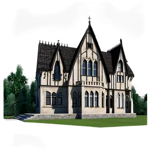 Gothic Style Manor PNG Dmj