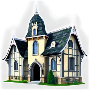 Gothic Style Manor PNG Sks55
