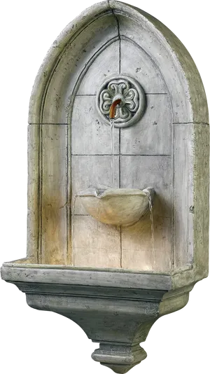 Gothic Style Wall Fountain PNG image