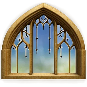 Gothic Style Window PNG 05042024