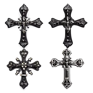 Gothic Thin Cross PNG Mrn31 PNG