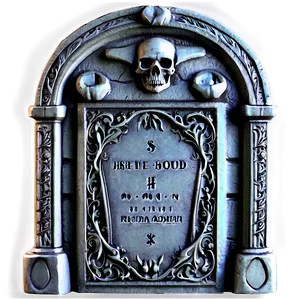 Gothic Tombstone PNG 05252024