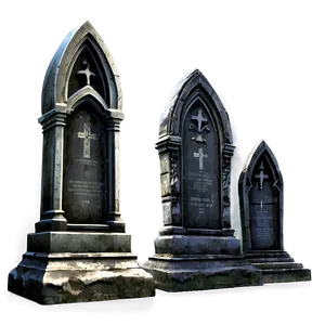 Gothic Tombstone PNG 05252024