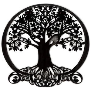 Gothic Tree Of Life Silhouette PNG 06122024 PNG