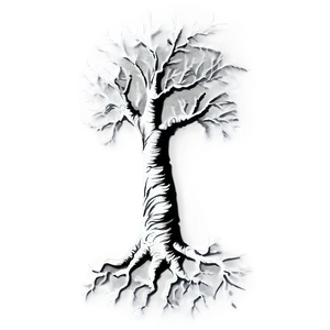 Gothic White Tree Representation Png Yju PNG image