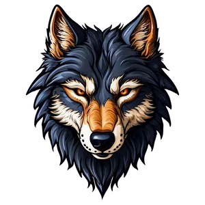 Gothic Wolf Head Art PNG 06122024