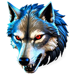 Gothic Wolf Head Art PNG 65