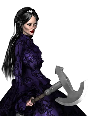 Gothic Womanwith Axe
