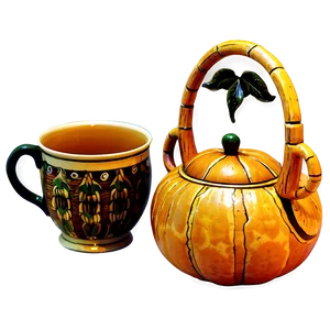 Gourd Tea Set PNG 06292024 PNG