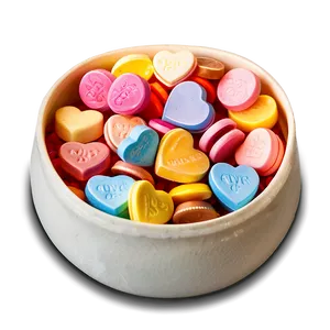 Gourmet Candy Hearts PNG 06212024