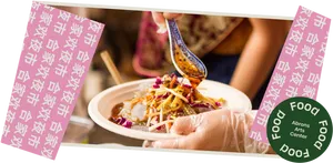 Gourmet Food Sampling Event PNG image