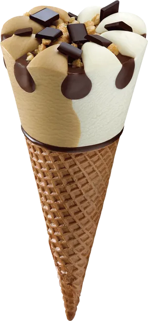 Gourmet Ice Cream Cone PNG image