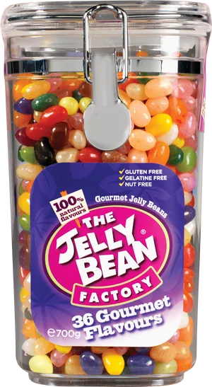 Gourmet Jelly Beans Container PNG image
