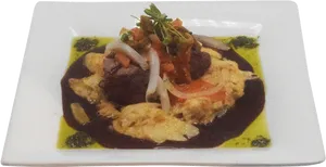 Gourmet Paella Plating PNG