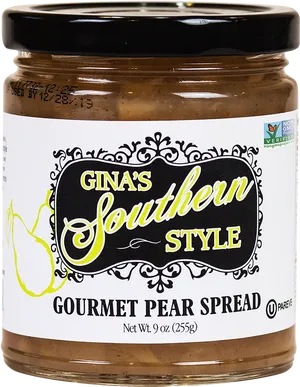 Gourmet Pear Spread Jar PNG image