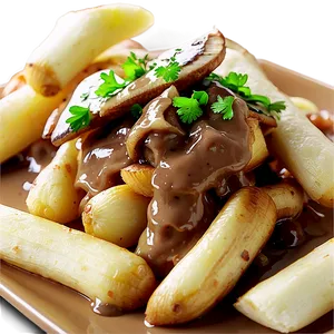 Gourmet Poutine With Mushroom Gravy Png 39 PNG image