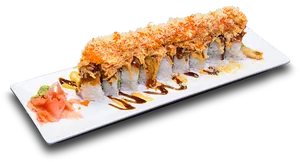 Gourmet Sushi Roll Plating