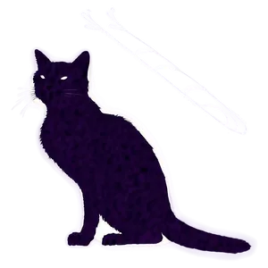 Graceful Cat Silhouette PNG 06122024