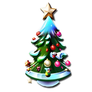 Graceful Cute Christmas Tree Decoration Png 06252024 PNG image