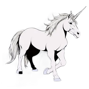 Graceful Unicorn Silhouette PNG Ujw