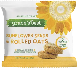 Graces Best Sunflower Seeds Rolled Oats Cookies Package PNG image