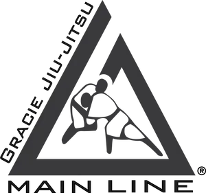 Gracie Jiu Jitsu Main Line Logo PNG image