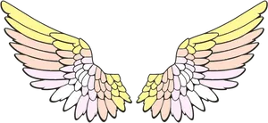Gradient Angel Wings Vector Illustration