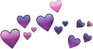 Gradient Heart Filter Overlay PNG image