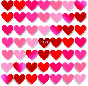Gradient Hearts Love Pattern