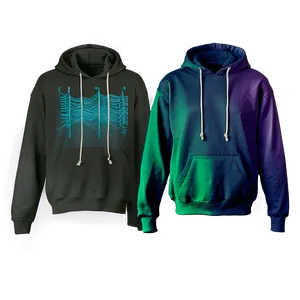 Gradient Hoodie Strings PNG Hng