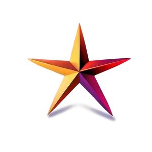 Gradient Red Star PNG 05232024